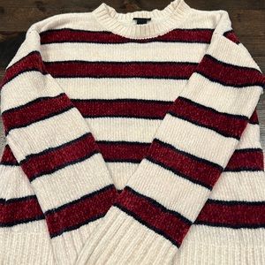 red, white, and navy blue sweater rue21